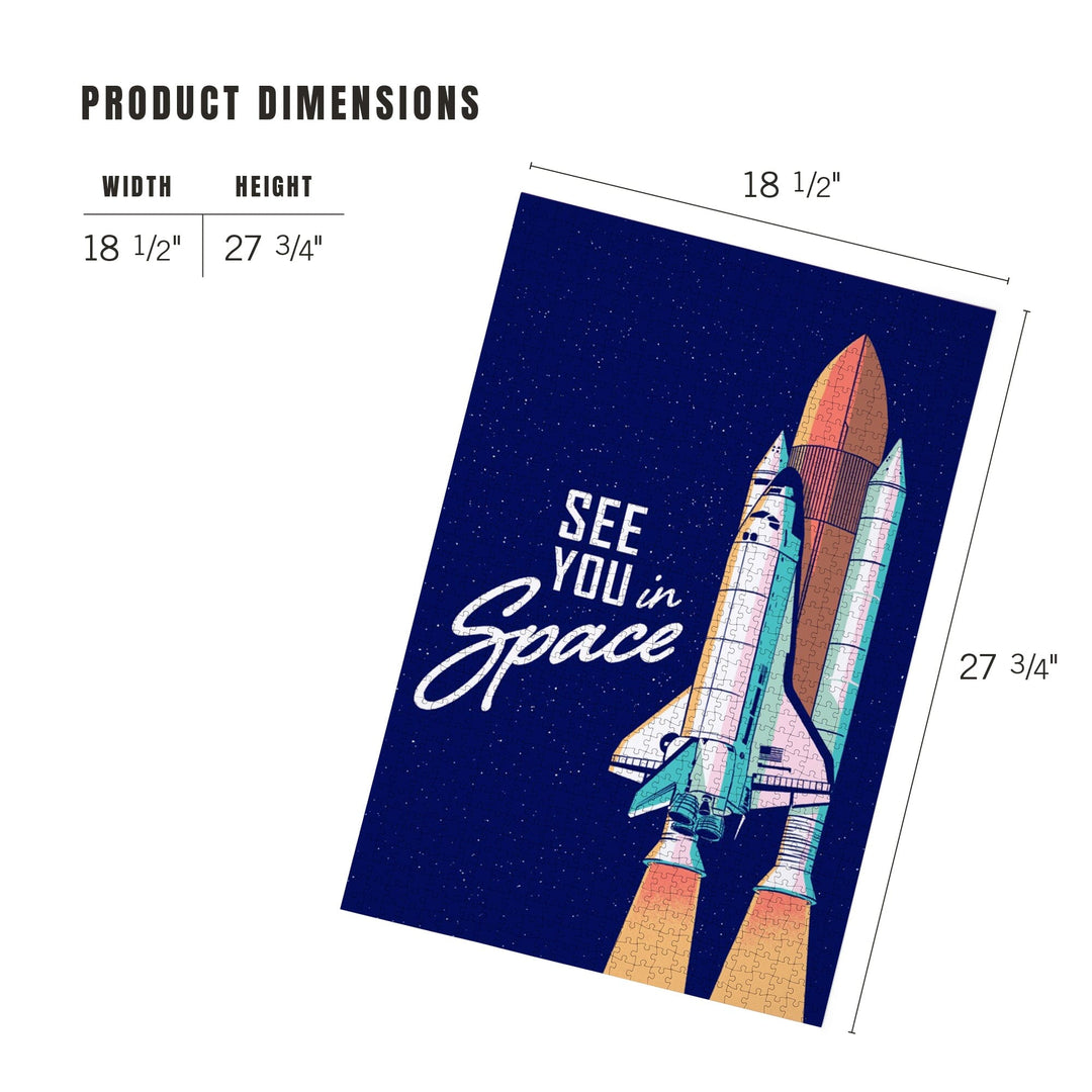Space Queens Collection, Shuttle Launch, See You In Space, Jigsaw Puzzle Puzzle Lantern Press 