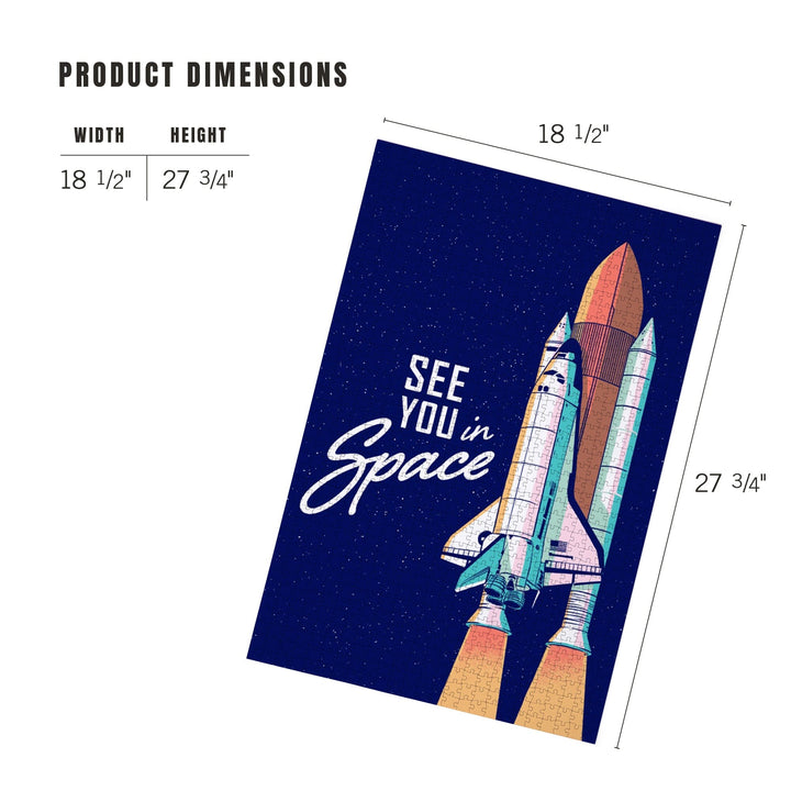 Space Queens Collection, Shuttle Launch, See You In Space, Jigsaw Puzzle Puzzle Lantern Press 