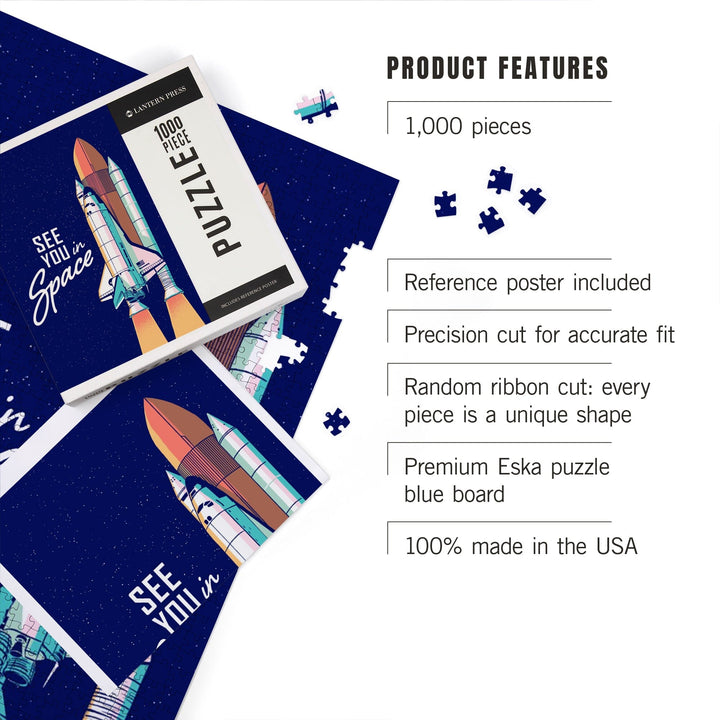 Space Queens Collection, Shuttle Launch, See You In Space, Jigsaw Puzzle Puzzle Lantern Press 