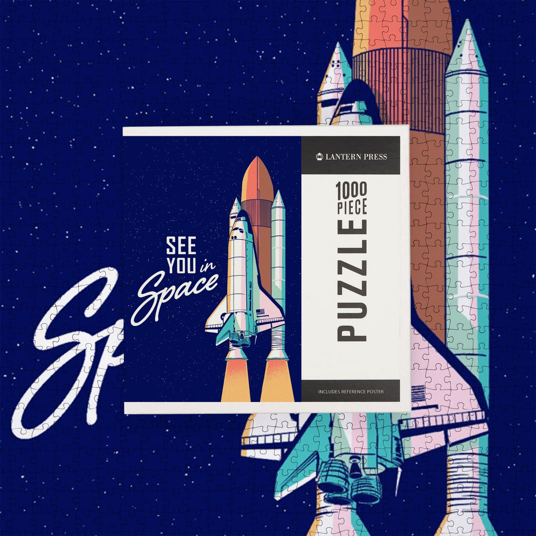 Space Queens Collection, Shuttle Launch, See You In Space, Jigsaw Puzzle Puzzle Lantern Press 