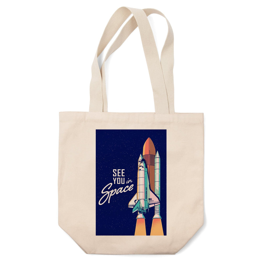 Space Queens Collection, Shuttle Launch, See You In Space, Tote Bag Totes Lantern Press 
