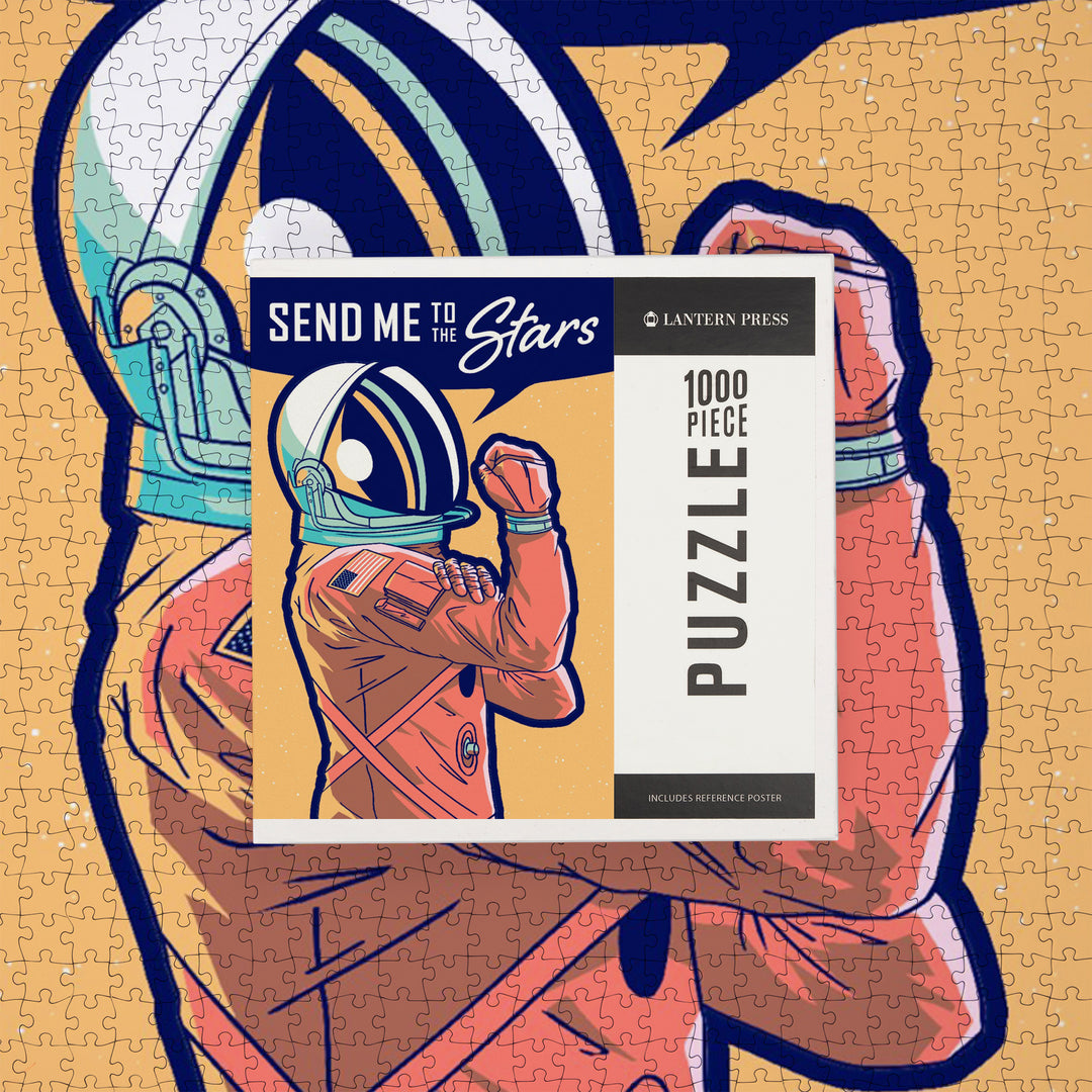 Space Queens Collection, Woman Astronaut, Send Me To The Stars, Jigsaw Puzzle Puzzle Lantern Press 