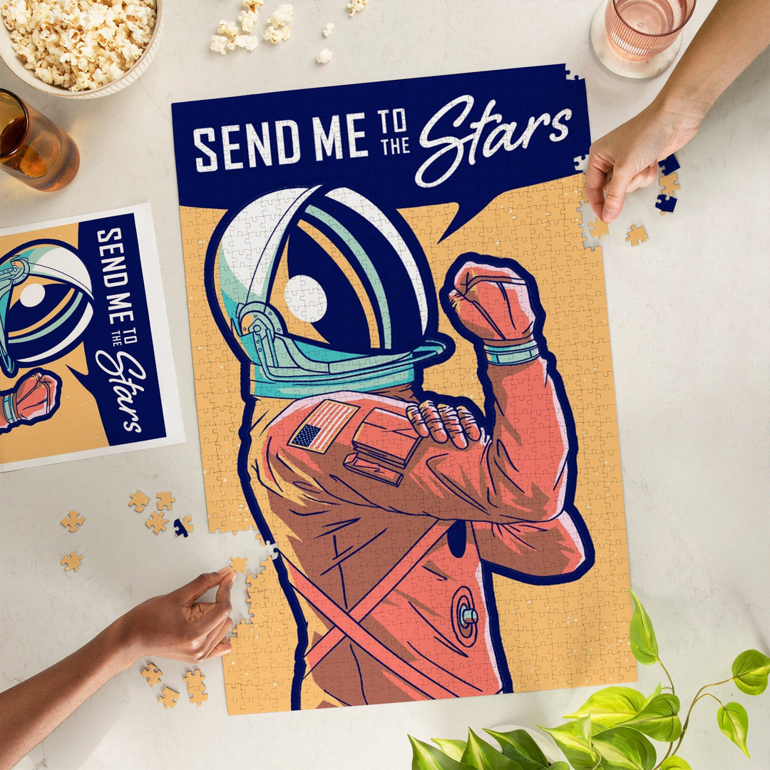 Space Queens Collection, Woman Astronaut, Send Me To The Stars, Jigsaw Puzzle Puzzle Lantern Press 