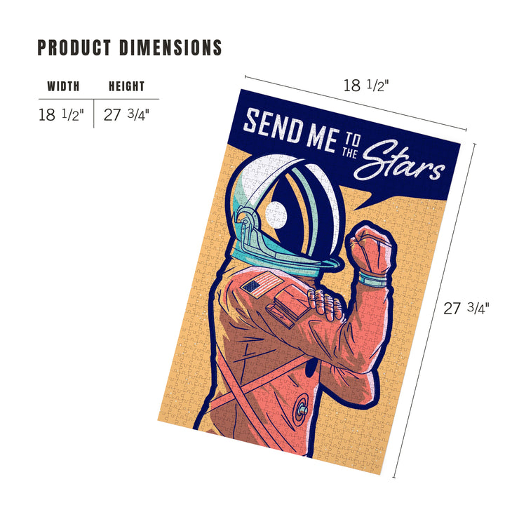 Space Queens Collection, Woman Astronaut, Send Me To The Stars, Jigsaw Puzzle Puzzle Lantern Press 