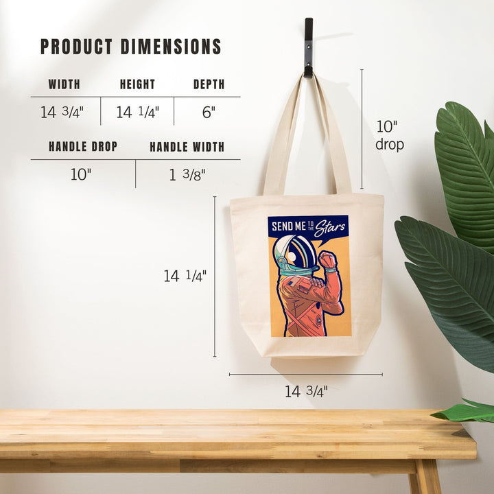 Space Queens Collection, Woman Astronaut, Send Me To The Stars, Tote Bag Totes Lantern Press 