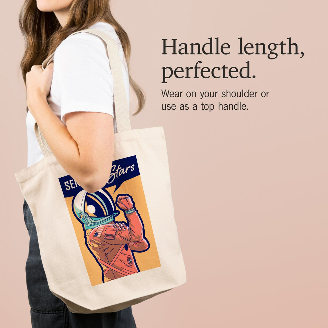 Space Queens Collection, Woman Astronaut, Send Me To The Stars, Tote Bag Totes Lantern Press 