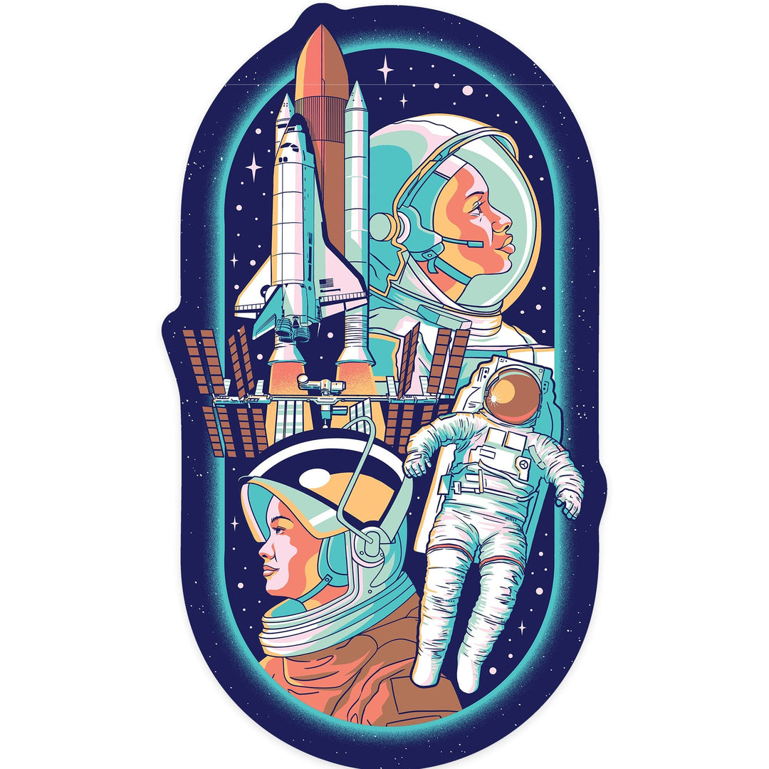 Space Queens Collection, Women in Space, Vinyl Sticker Sticker Lantern Press 