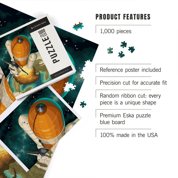 Space Shuttle Entering Orbit, Jigsaw Puzzle Puzzle Lantern Press 
