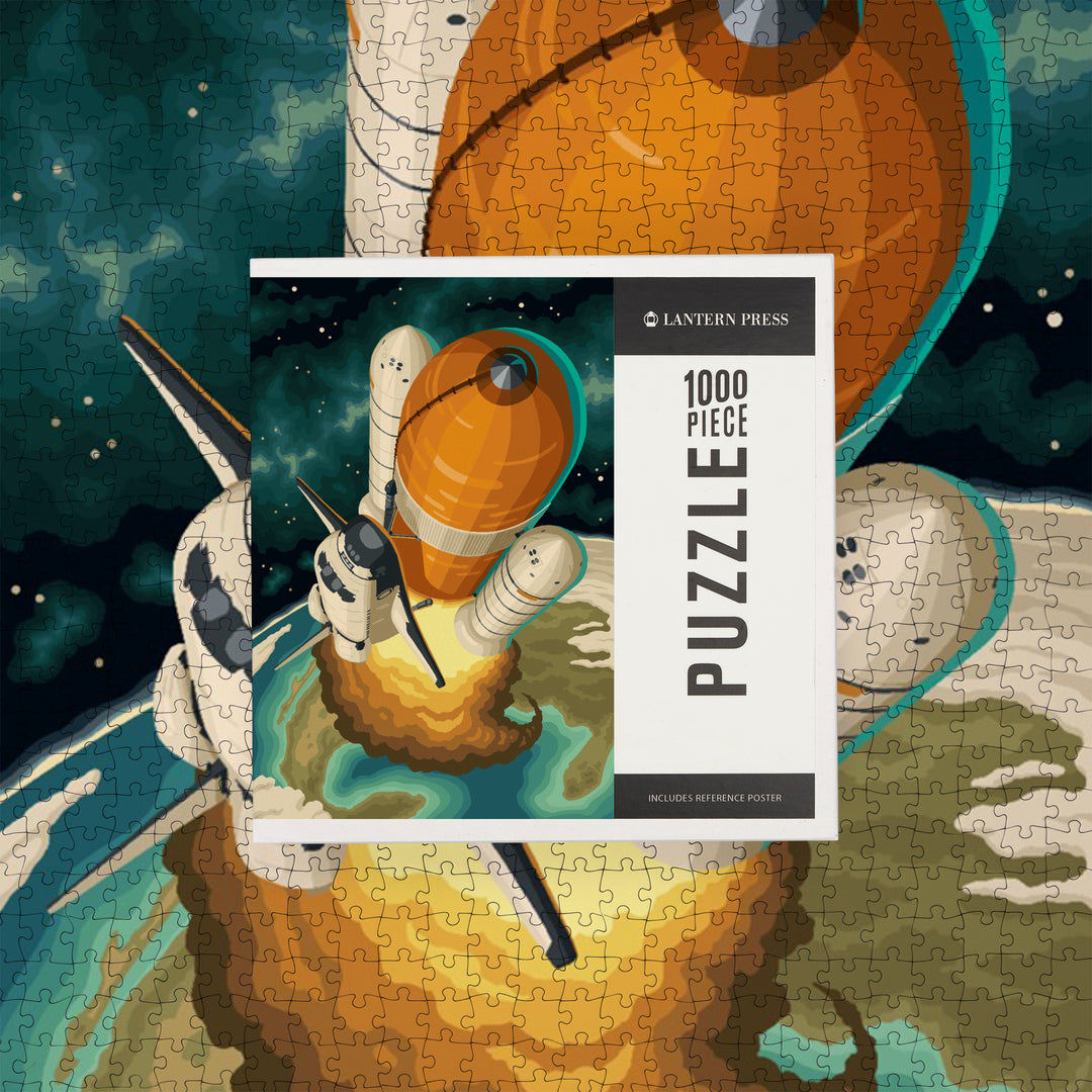 Space Shuttle Entering Orbit, Jigsaw Puzzle Puzzle Lantern Press 