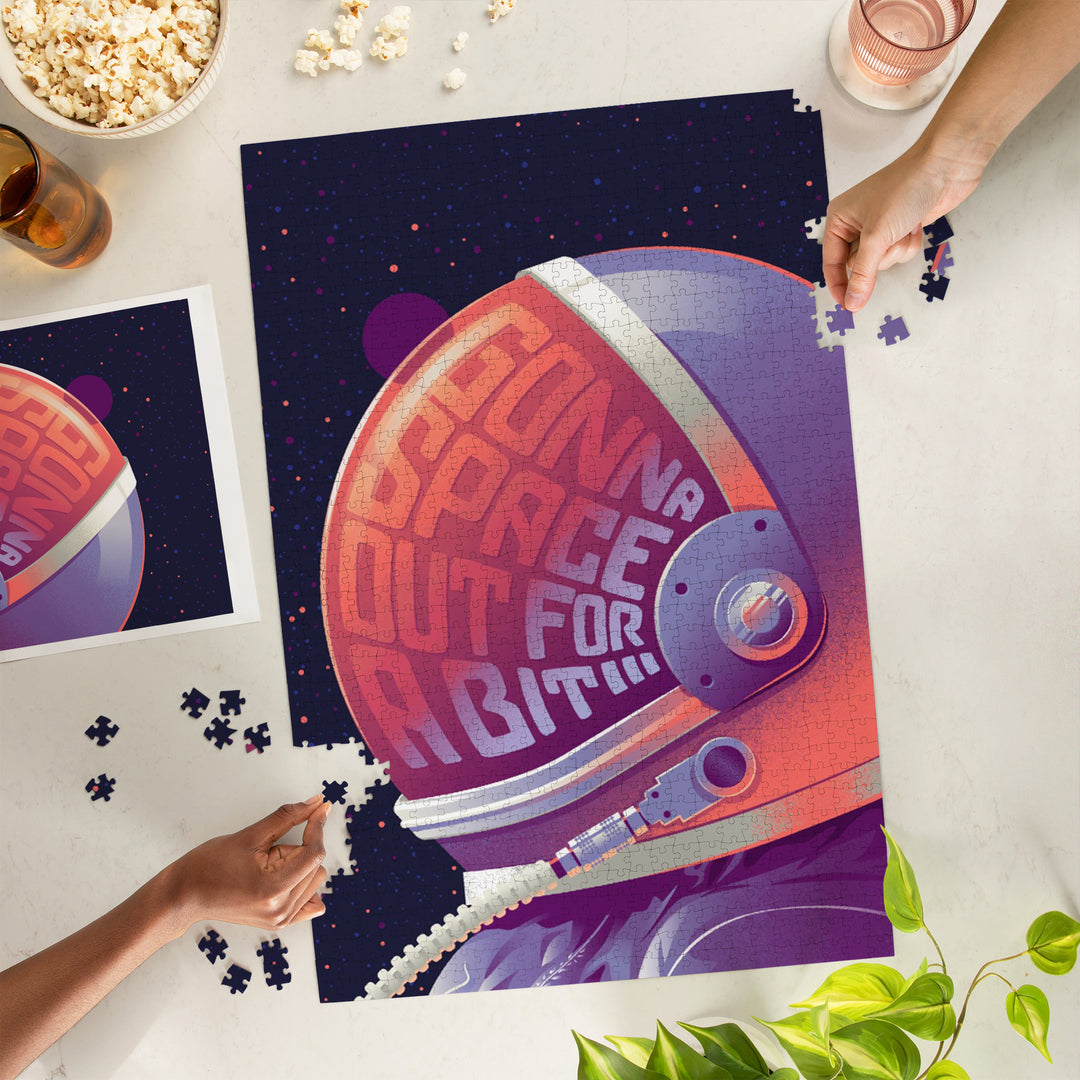 Spacethusiasm Collection, Astronaut, Gonna Space Out For A Bit, Jigsaw Puzzle Puzzle Lantern Press 