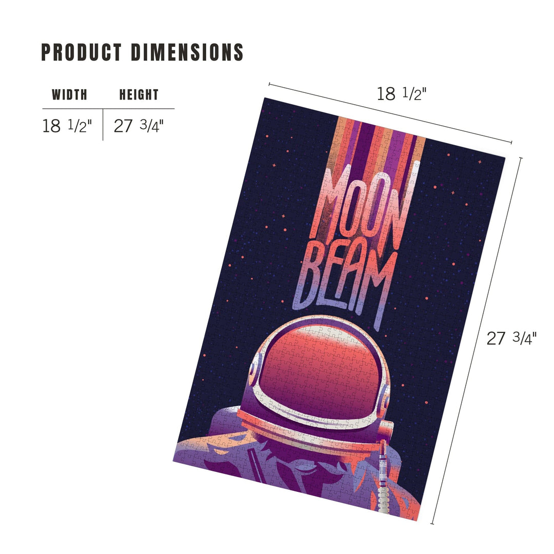 Spacethusiasm Collection, Astronaut, Moon Beam, Jigsaw Puzzle Puzzle Lantern Press 