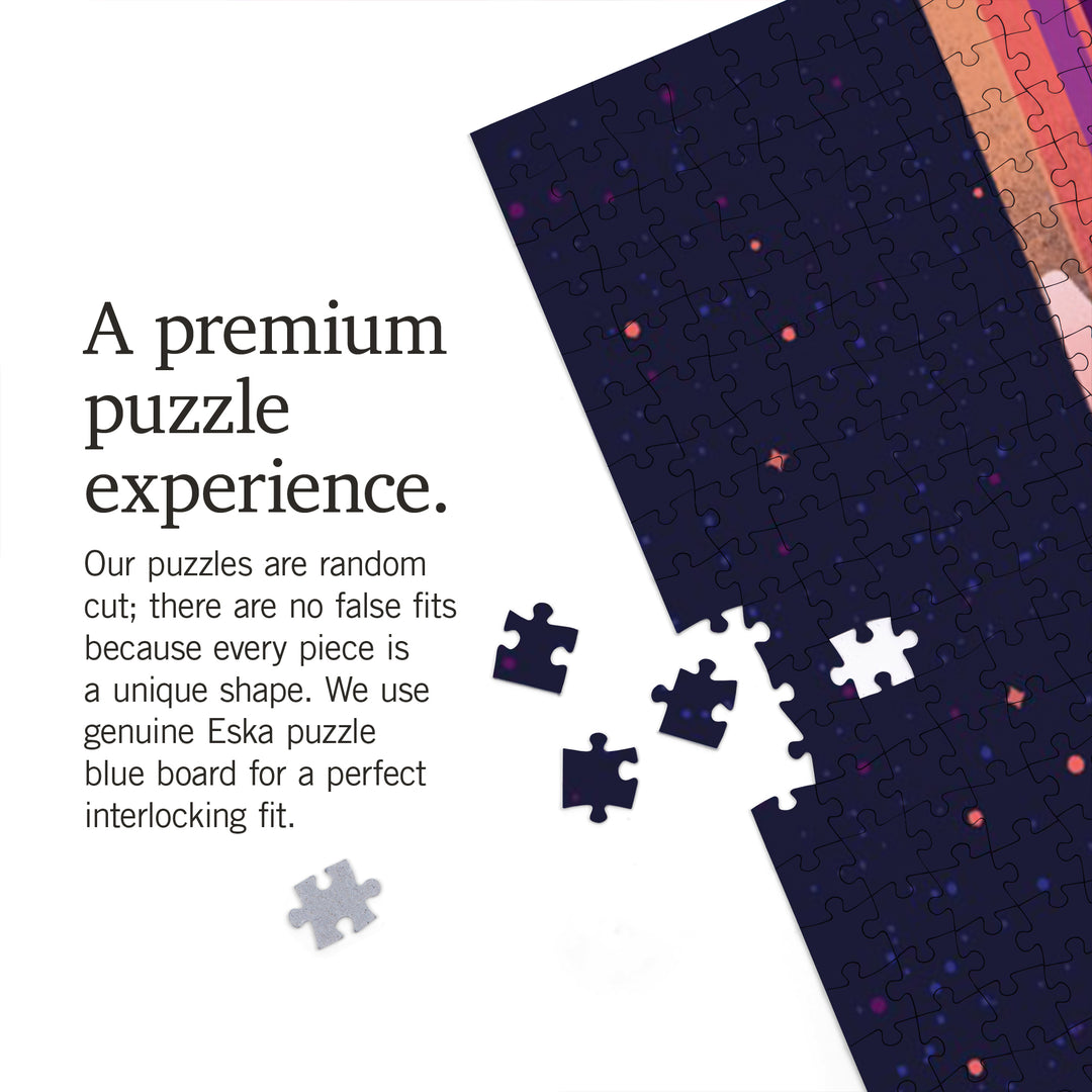 Spacethusiasm Collection, Astronaut, Moon Beam, Jigsaw Puzzle Puzzle Lantern Press 