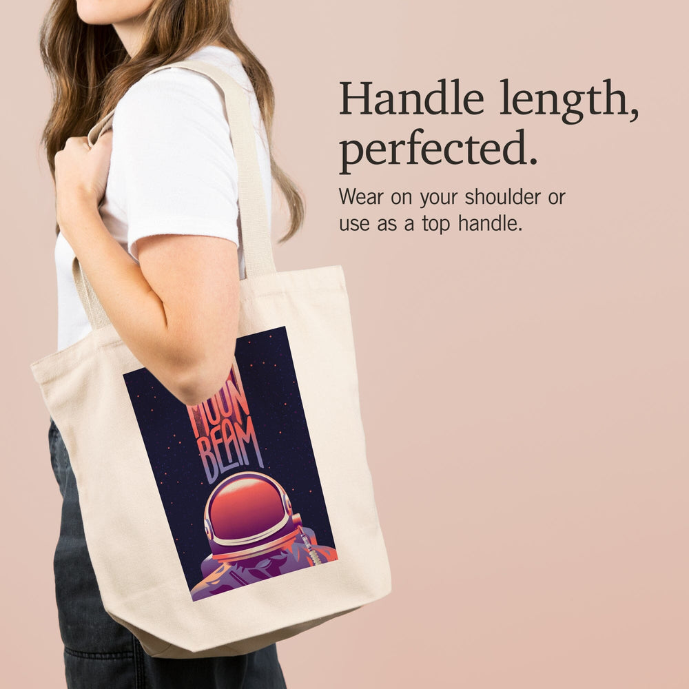 Spacethusiasm Collection, Astronaut, Moon Beam, Tote Bag Totes Lantern Press 