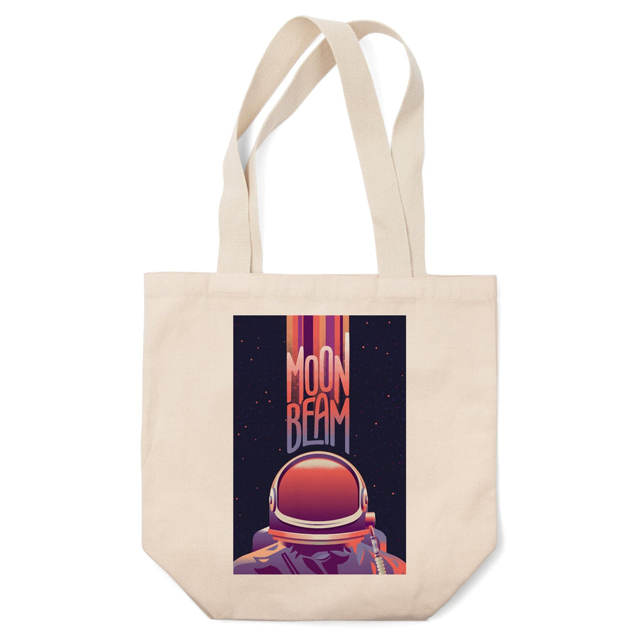 Spacethusiasm Collection, Astronaut, Moon Beam, Tote Bag Totes Lantern Press 