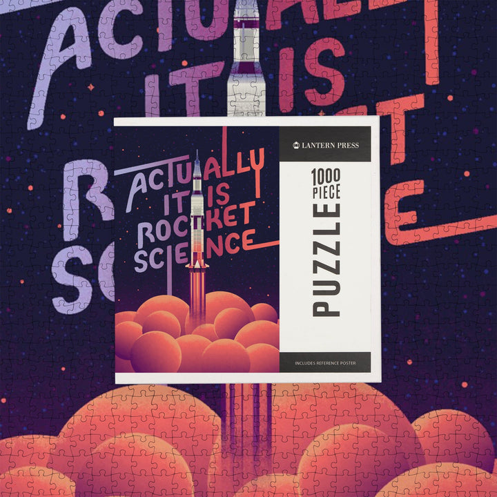 Spacethusiasm Collection, Rocket Launch, Actually It Is Rocket Science, Jigsaw Puzzle Puzzle Lantern Press 