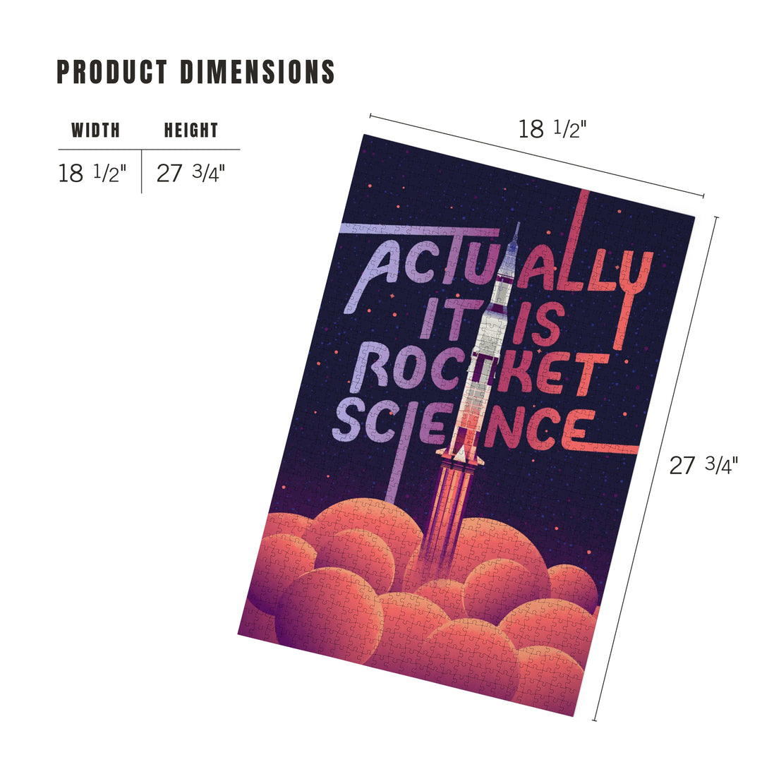 Spacethusiasm Collection, Rocket Launch, Actually It Is Rocket Science, Jigsaw Puzzle Puzzle Lantern Press 