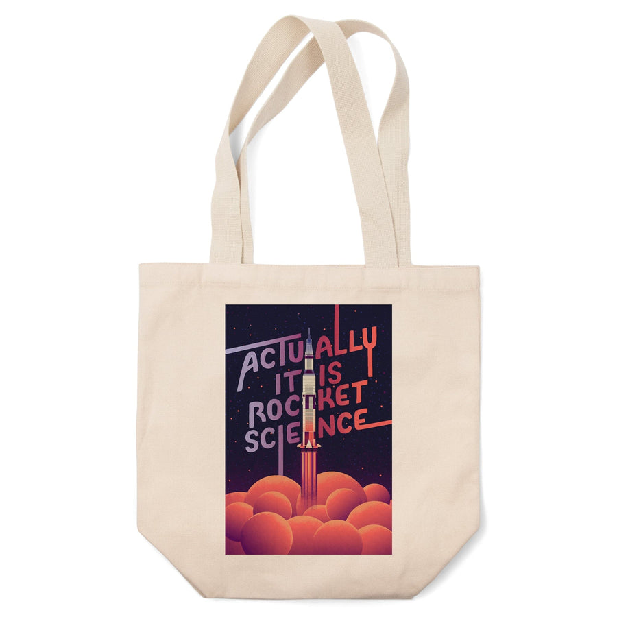 Spacethusiasm Collection, Rocket Launch, Actually It Is Rocket Science, Tote Bag Totes Lantern Press 