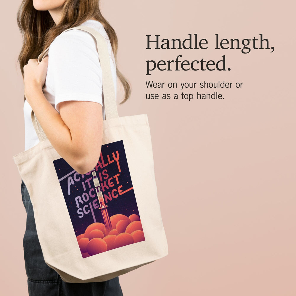 Spacethusiasm Collection, Rocket Launch, Actually It Is Rocket Science, Tote Bag Totes Lantern Press 