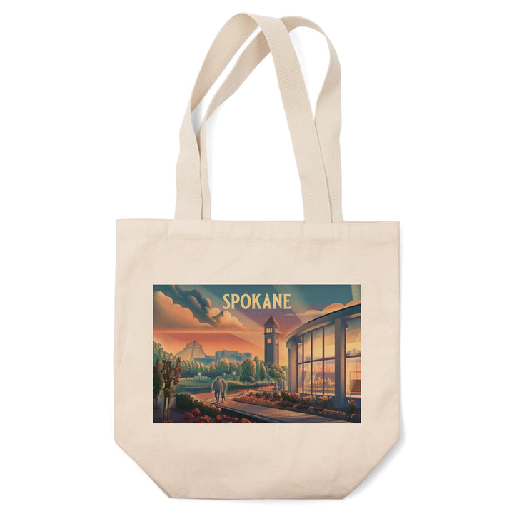 Spokane, Washington, Riverfront Park, Lithograph, Tote Bag Totes Lantern Press 