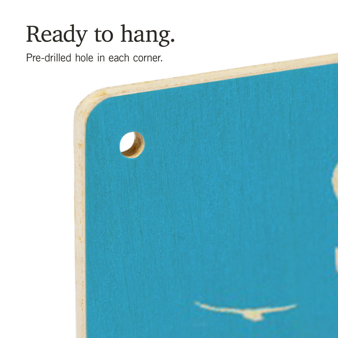 Spring Lake, New Jersey, Lithograph, Beach Chair and Umbrella, Wood Signs and Postcards Wood Lantern Press 