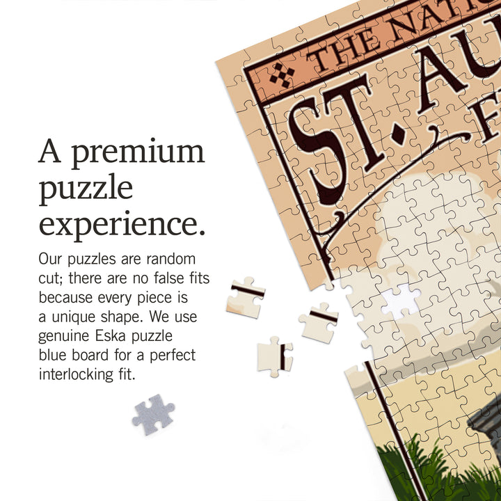 St. Augustine, Florida, City Gates, Jigsaw Puzzle Puzzle Lantern Press 