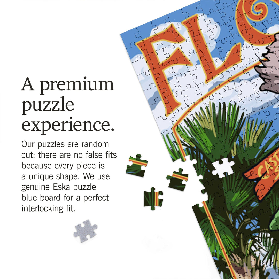 St. Augustine, Florida, Destinations Sign, Jigsaw Puzzle Puzzle Lantern Press 