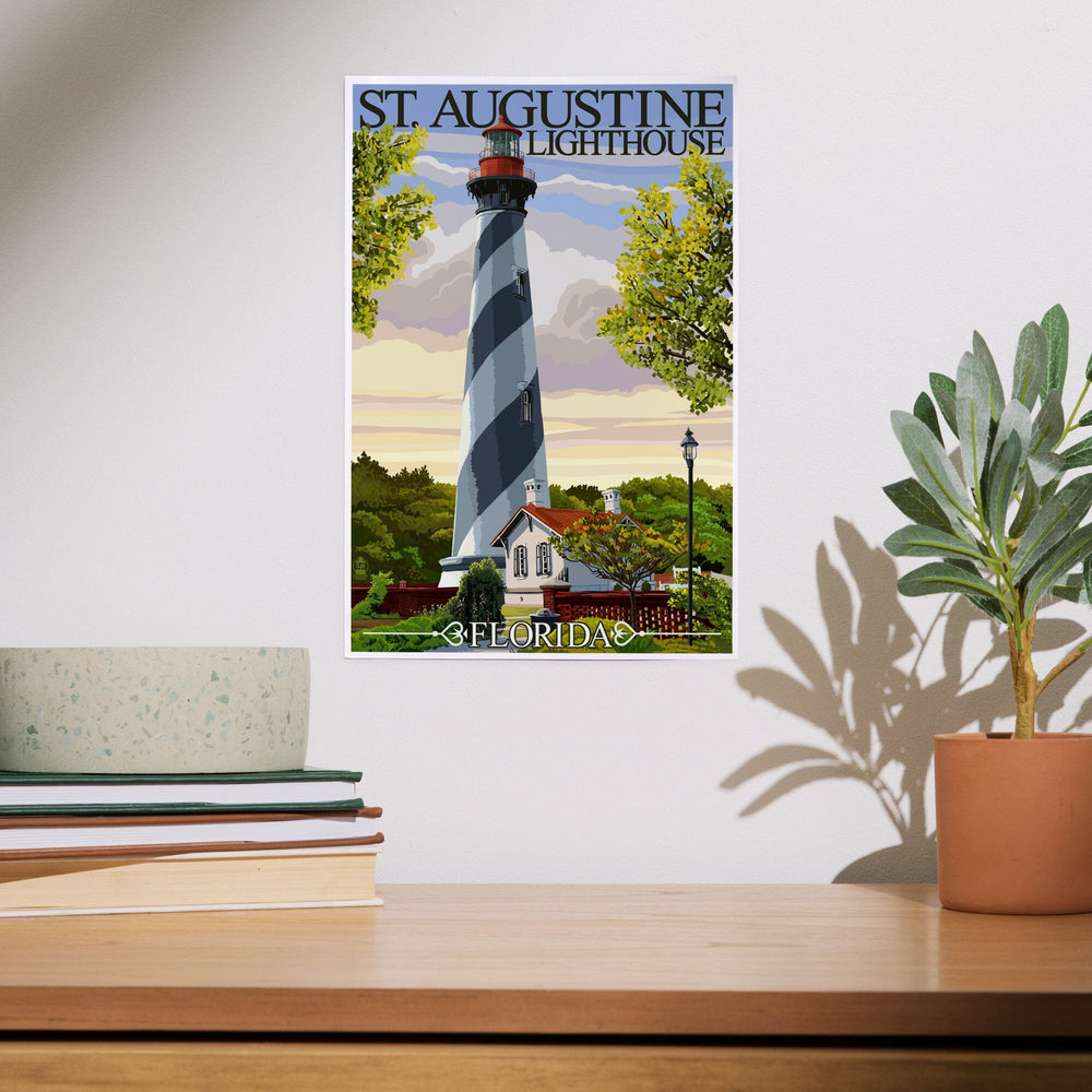 St. Augustine, Florida Lighthouse, Art & Giclee Prints Art Lantern Press 