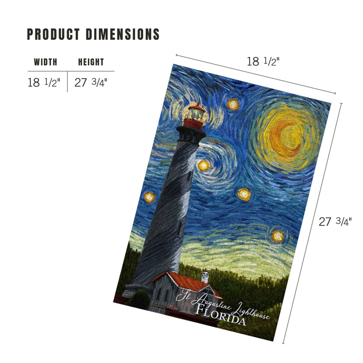 St. Augustine, Florida, Lighthouse, Starry Night, Jigsaw Puzzle Puzzle Lantern Press 