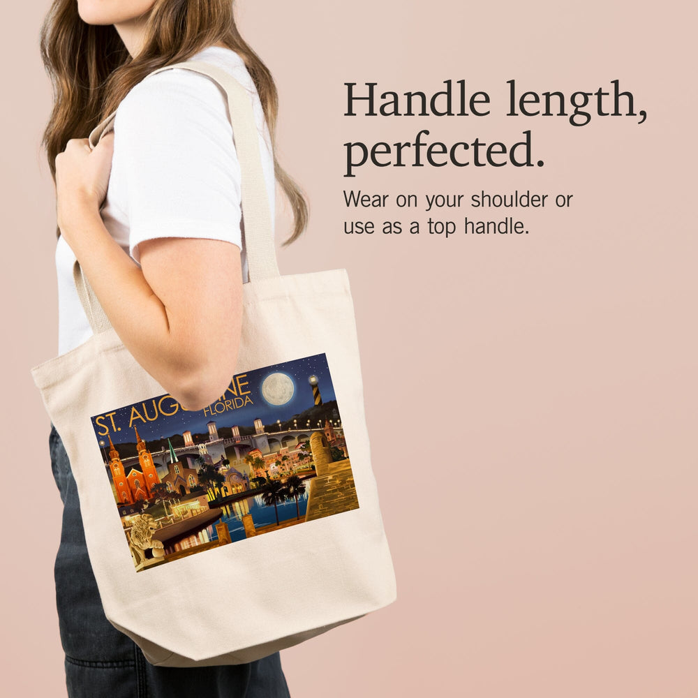 St. Augustine, Florida, Night Scene, Tote Bag Totes Lantern Press 