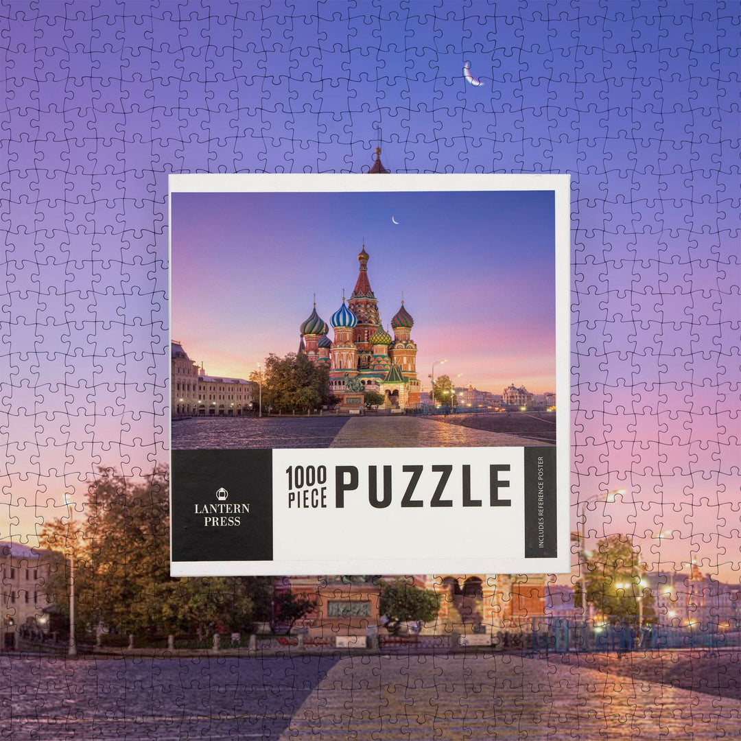 St. Basil's Cathedral, Moscow, Russia, Jigsaw Puzzle Puzzle Lantern Press 
