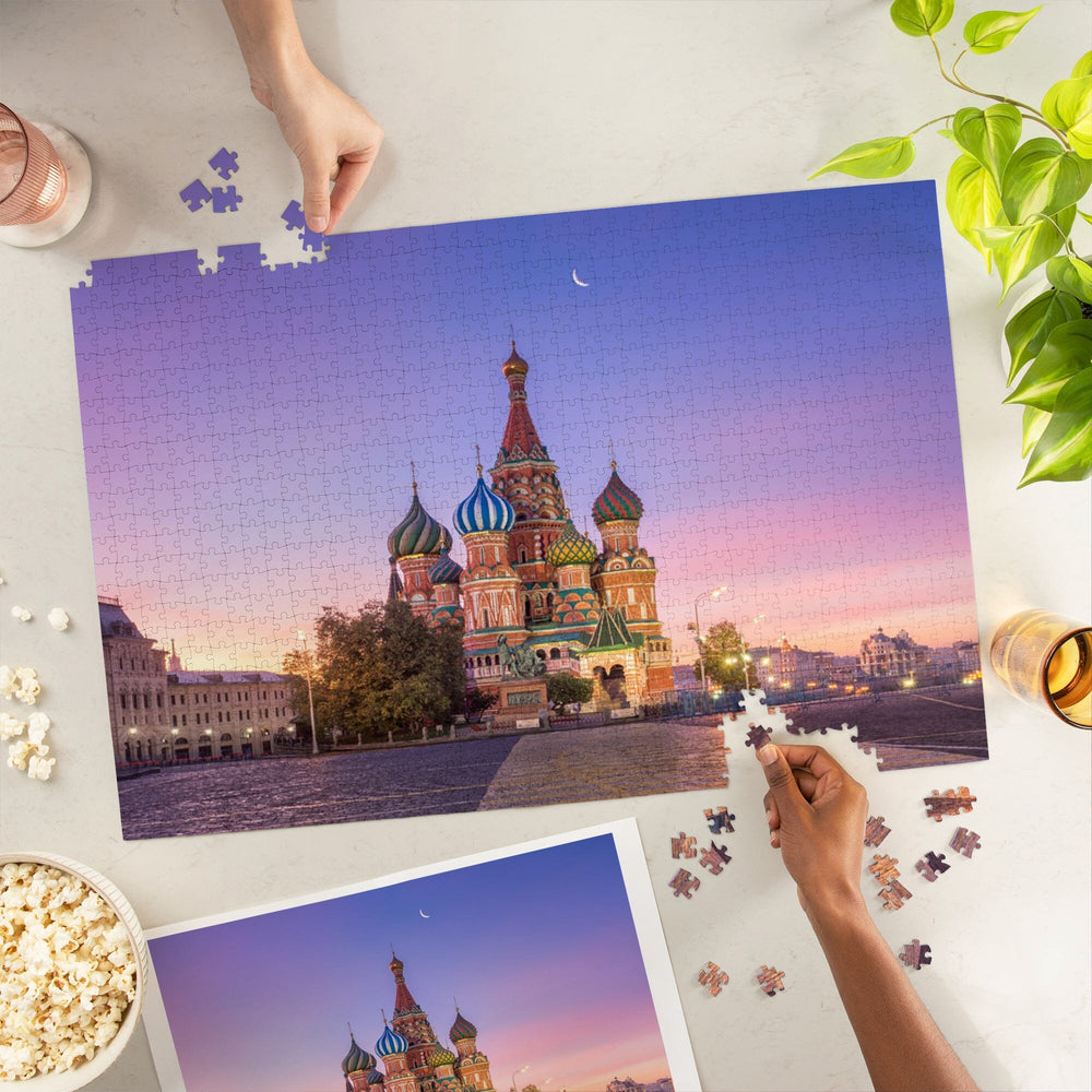 St. Basil's Cathedral, Moscow, Russia, Jigsaw Puzzle Puzzle Lantern Press 