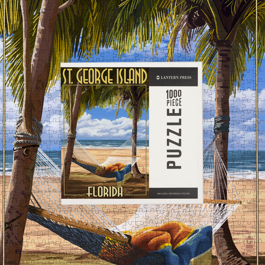 St. George Island, Florida, Hammock, Jigsaw Puzzle Puzzle Lantern Press 