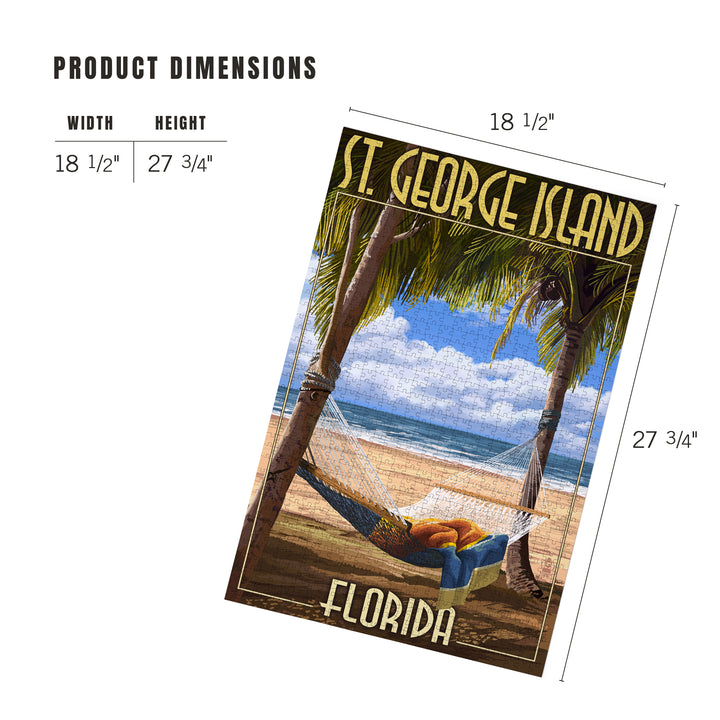 St. George Island, Florida, Hammock, Jigsaw Puzzle Puzzle Lantern Press 