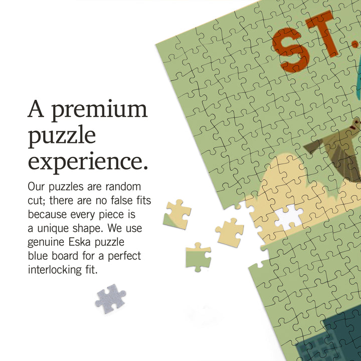 St. Louis, Missouri, Geometric National Park Series, Jigsaw Puzzle Puzzle Lantern Press 