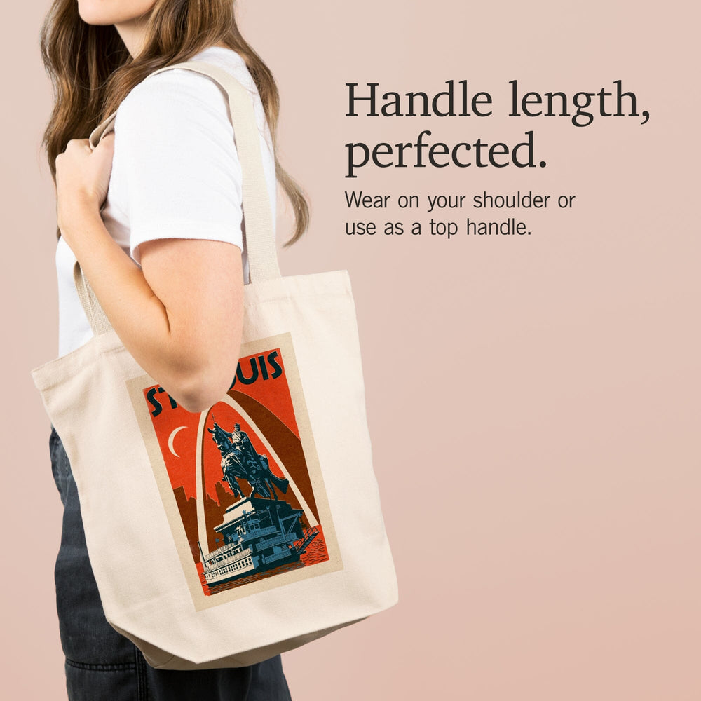 St. Louis, Missouri, Woodblock, Tote Bag Totes Lantern Press 