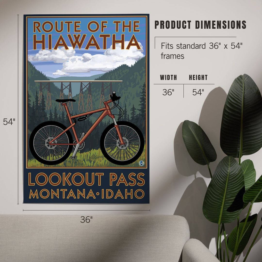 St. Regis, Montana, Route of the Hiawatha Mountain Bike Scene, Art & Giclee Prints Art Lantern Press 