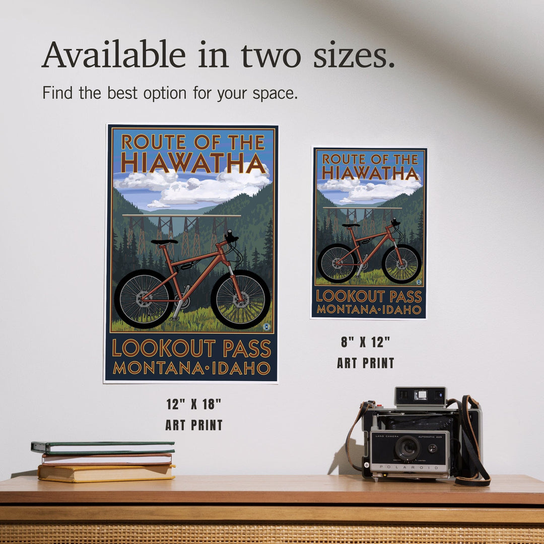 St. Regis, Montana, Route of the Hiawatha Mountain Bike Scene, Art & Giclee Prints Art Lantern Press 