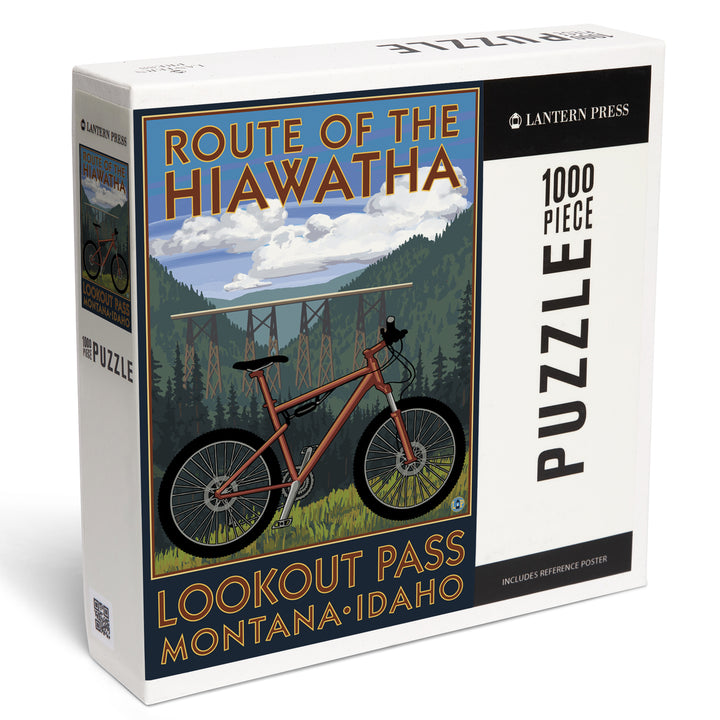 St. Regis, Montana, Route of the Hiawatha Mountain Bike Scene, Jigsaw Puzzle Puzzle Lantern Press 