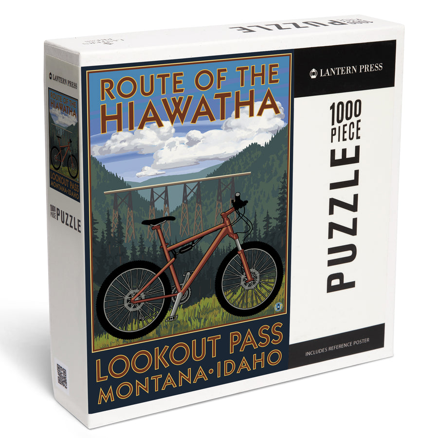 St. Regis, Montana, Route of the Hiawatha Mountain Bike Scene, Jigsaw Puzzle Puzzle Lantern Press 