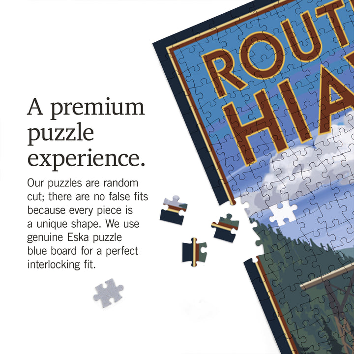 St. Regis, Montana, Route of the Hiawatha Mountain Bike Scene, Jigsaw Puzzle Puzzle Lantern Press 