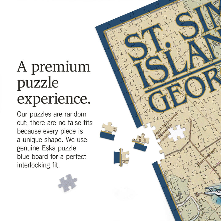 St. Simons Island, Georgia, Nautical Chart, Jigsaw Puzzle Puzzle Lantern Press 