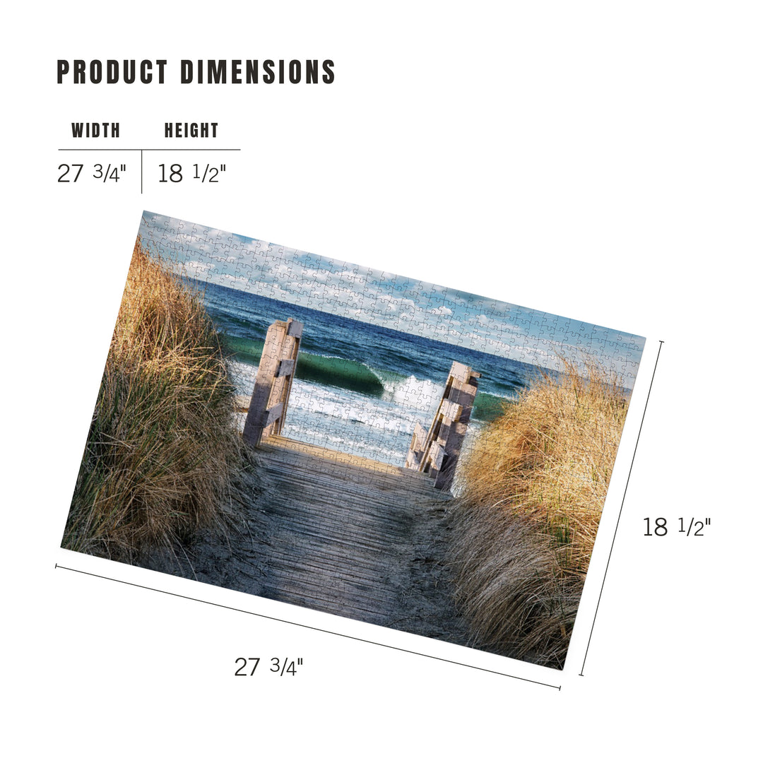 Stairs to Beach, Jigsaw Puzzle Puzzle Lantern Press 