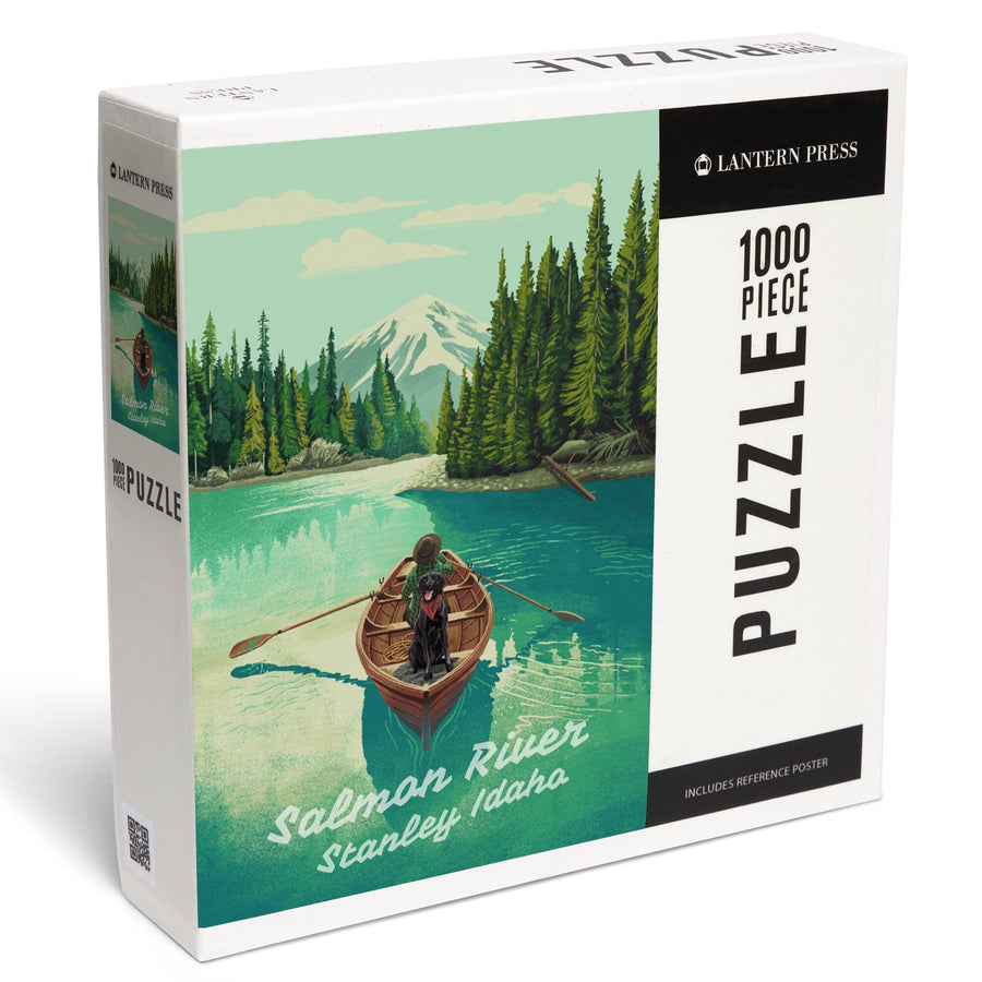Stanley, Idaho, Salmon River, Quiet Explorer, Boating, Mountain, Jigsaw Puzzle Puzzle Lantern Press 