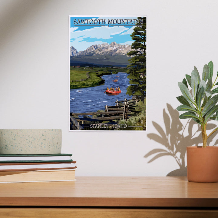 Stanley, Idaho, Sawtooth Mountains, Rafting, Art & Giclee Prints Art Lantern Press 