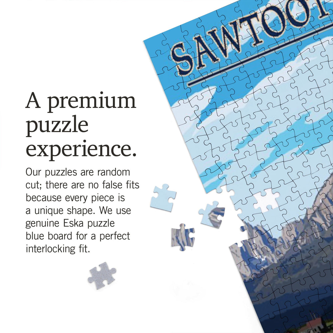 Stanley, Idaho, Sawtooth Mountains, Rafting, Jigsaw Puzzle Puzzle Lantern Press 