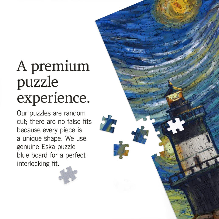 Starry Night, Bigfoot on the Beach, Jigsaw Puzzle Puzzle Lantern Press 