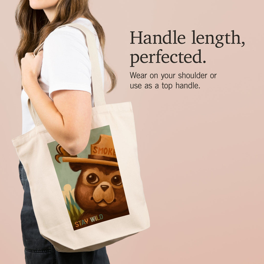 Stay Wild, Smokey Bear and Squirrel, Tote Bag Totes Lantern Press 