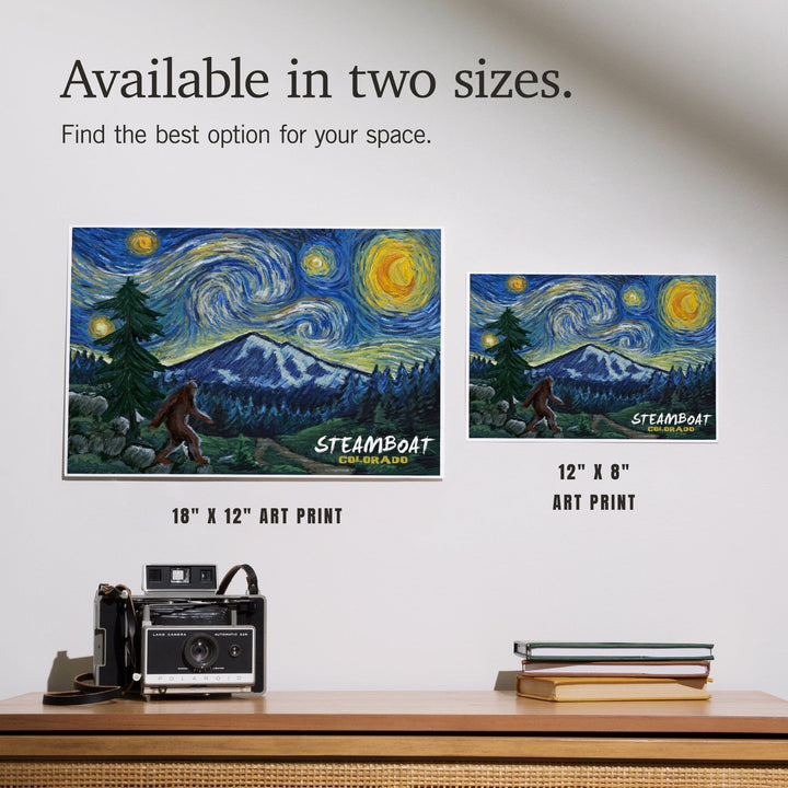 Steamboat, Colorado, San Juan Sasquatch, Starry Night, Art & Giclee Prints Art Lantern Press 