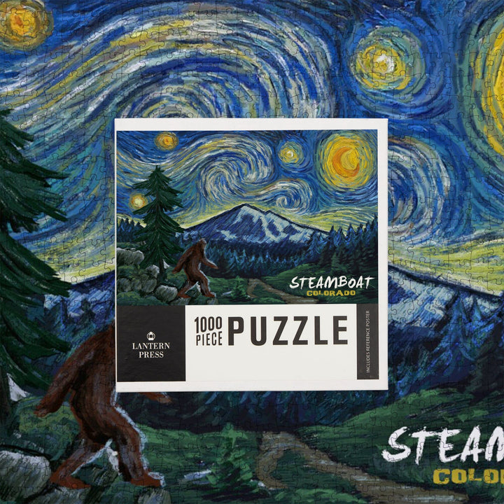 Steamboat, Colorado, San Juan Sasquatch, Starry Night, Jigsaw Puzzle Puzzle Lantern Press 