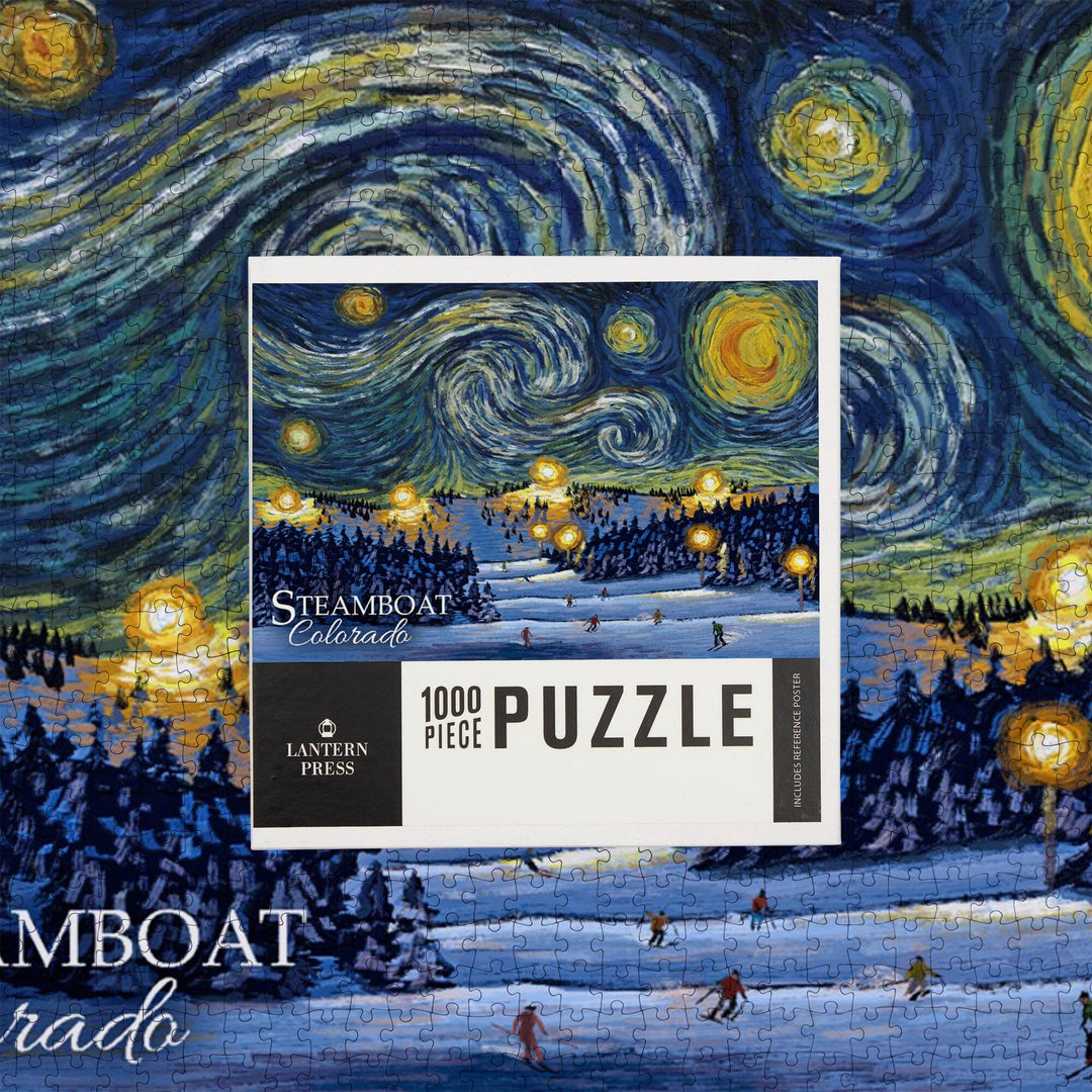 Steamboat, Colorado, Starry Night, Jigsaw Puzzle Puzzle Lantern Press 